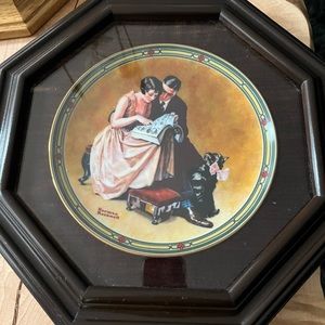 Norman Rockwell Framed Plate “The Engagement “